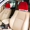 5Pcs Christmas Car Decoration Comfort Santa Hat Car Seat Headrest Covers, Interior Xmas Car Accessories Fits Most Vehicle For Christmas New Year