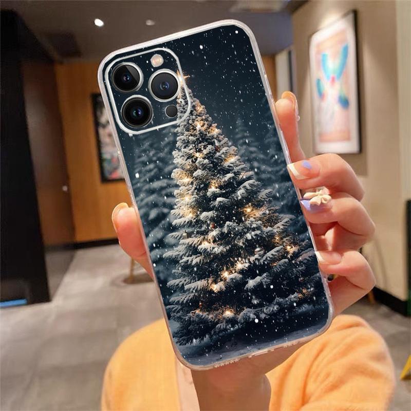 Merry Christmas Tree Phone Case Carcasa Funda For iPhone 17 Pro Max Air 16 15 14 13 Pro Max 15 16 Pro 15Plus Case