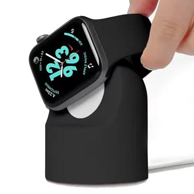 New Charger Stand For Apple Watch Series 9 8 Ultra 7 6 5 SE 4 3 2 Charger Dock Station Silicone Iwatch Charging Cable Holder