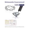 Classic Chain Design Wedding Fine Jewelry 925 Silver Moissanite Finger Rings for Women Fashion Daily Jewelry Gifts