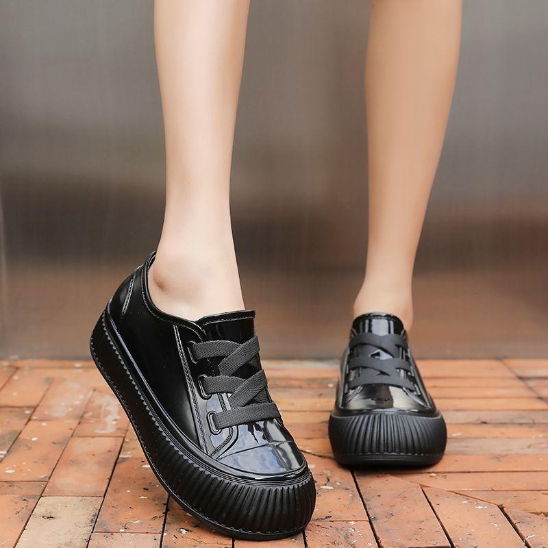 Women's Fashion Waterproof Thick Sole Short Shaft Anti-Slip Rubber Boots Kitchen Durable Trendy 2025 New Rain Boots