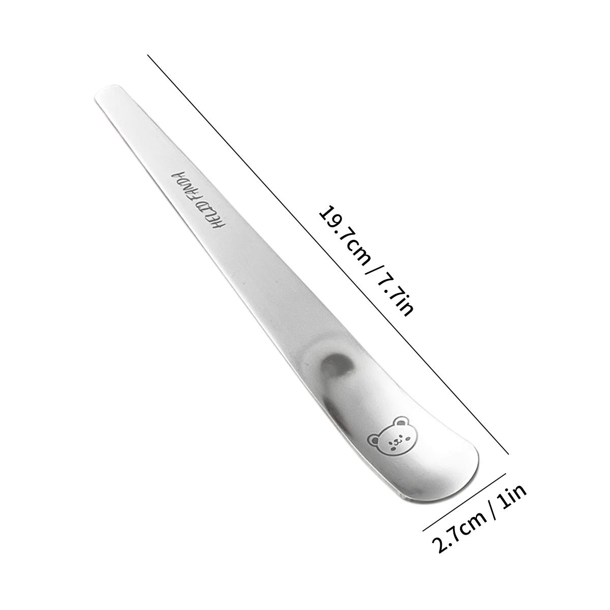 1/2/4PCS Flat Head Coffee Spoon 304 Stainless Steel Stirring Spoon Reusable Dessert Ice Cream Spoon Teaspoon Kitchen Tableware