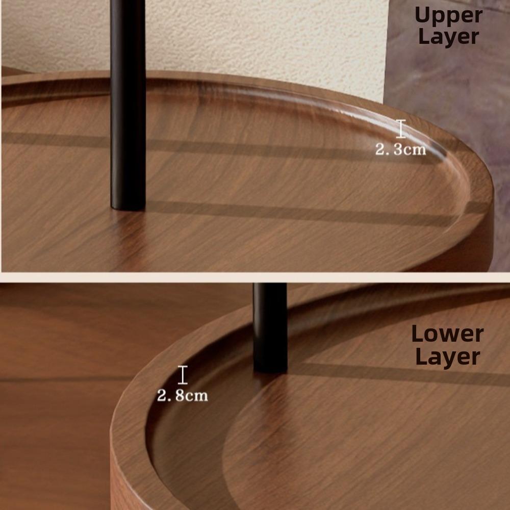 Wooden Key Storage Rack Space Saving Jewelry Display Stand Vintage Two Tier Holder  Coffee Table