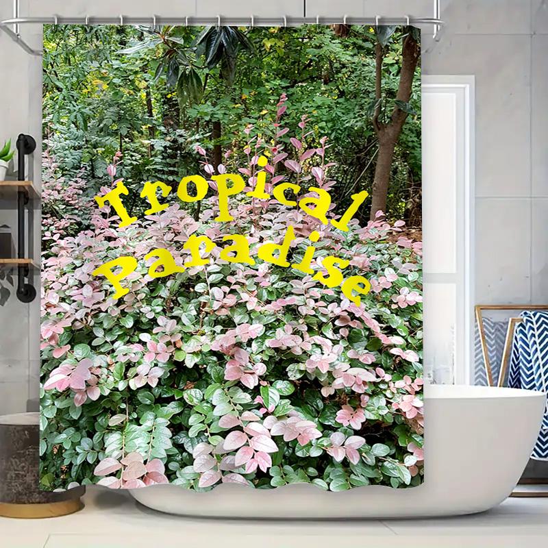 

Rainbow Shower Curtain Floral Print Bathroom Decor Waterproof Fabric For Home Decoration Gift Idea W60H190(CM)-1 Pcs