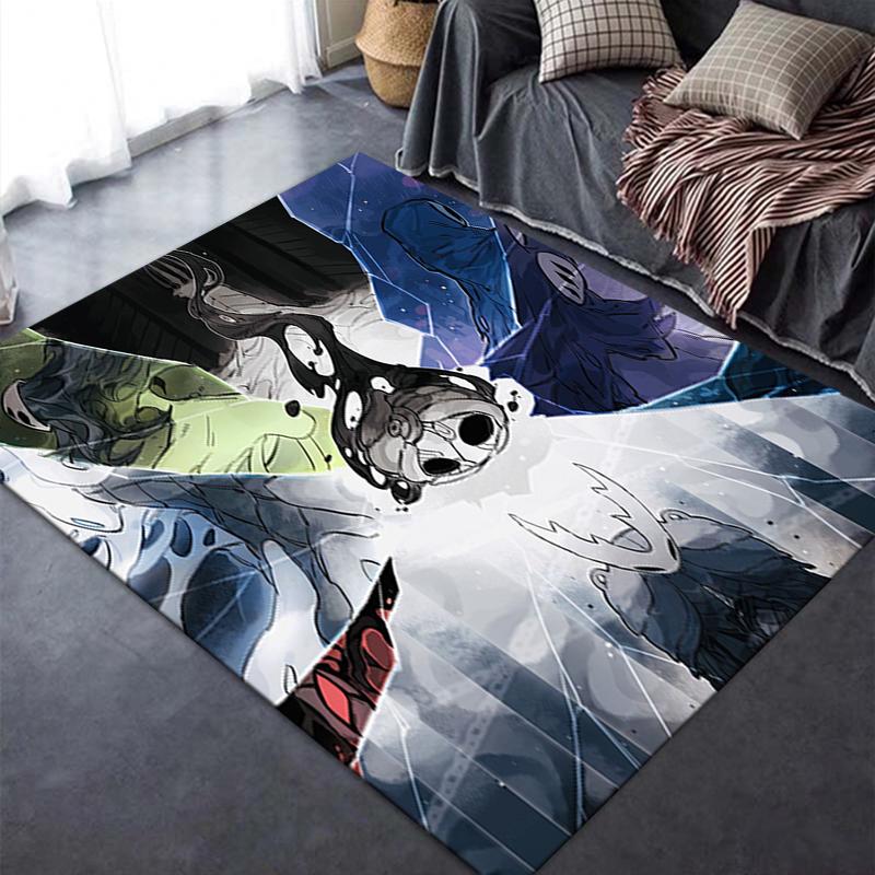 2025 Neuer Hollow Knight Teppich für Wohnzimmer Schlafzimmer Zuhause Sofadekoration, Kinderspiel Rutschfeste Fußmatte 43