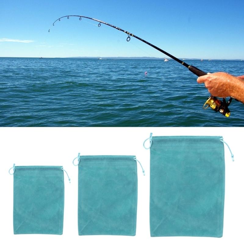 Drawstring Fishing Reel Storage Pouch Bag Portable Fishing Reel Protect Fishing Tackle Bag Fishing Gear Accessory Bag