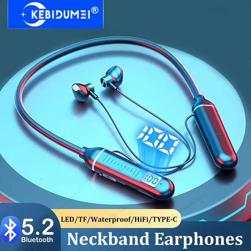 Wireless Bluetooth 5.2 Earphones HiFi Stereo Headphones Waterproof Headsets Support TF Card Play Long Standby Time