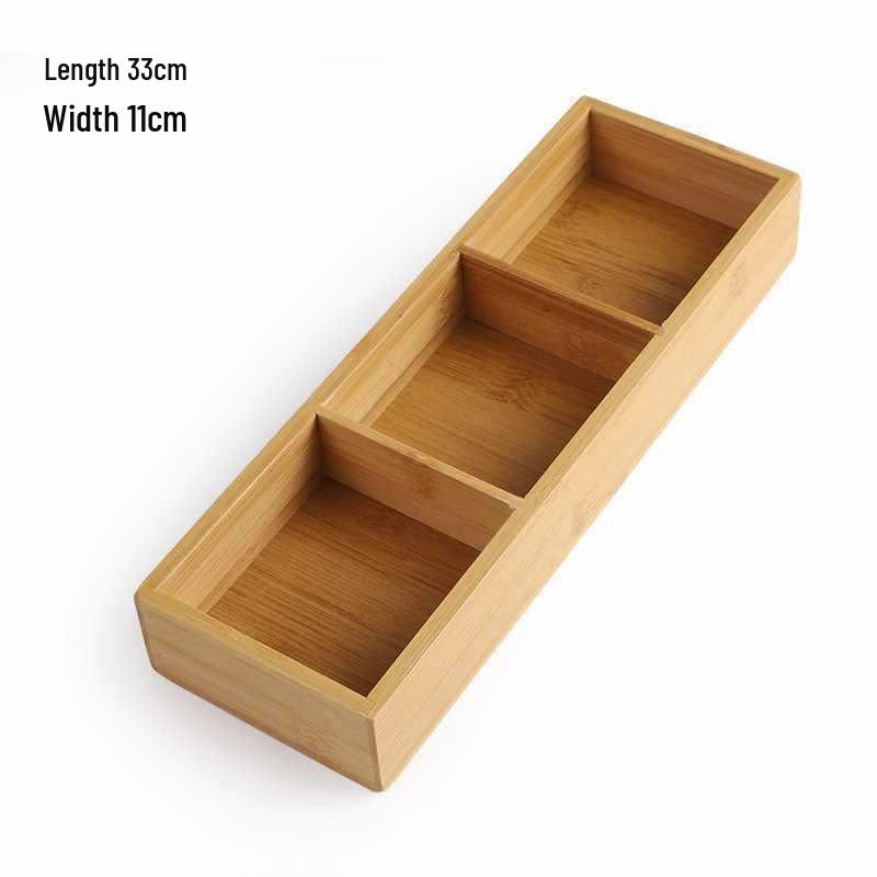 Wooden Multi-Compartment Tea Tray & Snack Plate