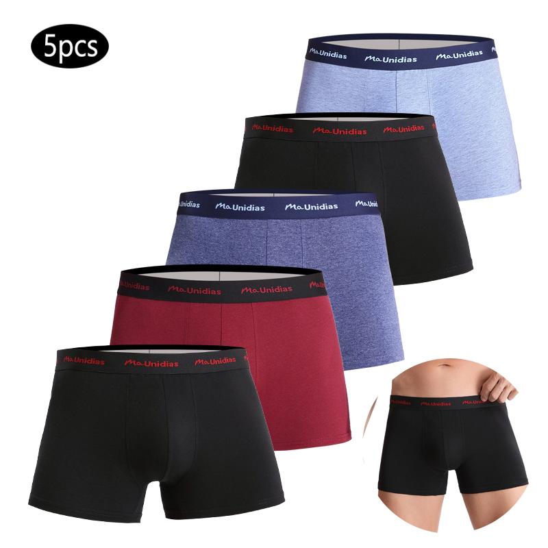 5pcs Boxers Mens Underpants Cotton Men's Panties Sexy Letter Elastic Band Underwear For Man Boxer Shorts