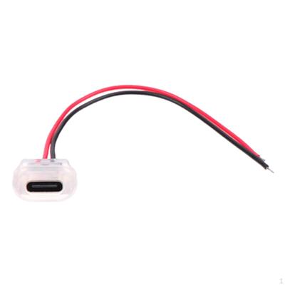 2-pinový kabel pro samici šasi typu C, USB C konektor, kompaktní, snadno použitelný, vodotěsný