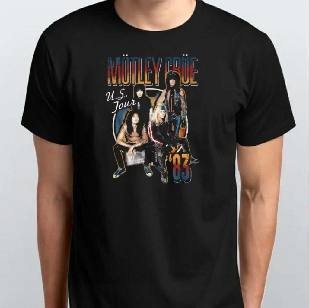 Motley Crue US Tour 83 Graphic Unisex T-SHIRT S M L XL XXL 3 4 XL Black