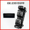 Power Window Switch for Baojun 730 Driver's Side, Anti-Pinch with Silver Trim.