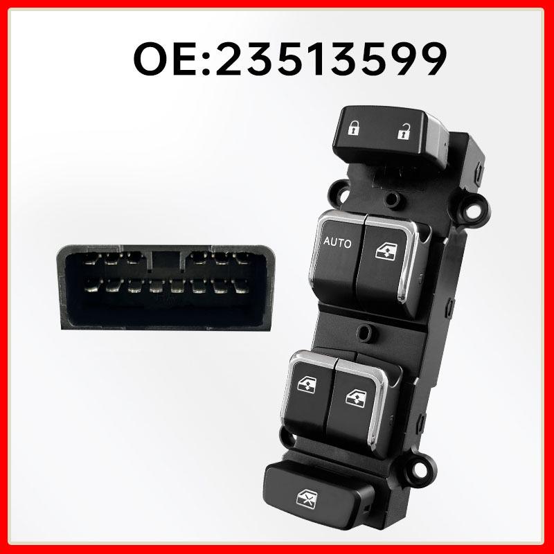 Power Window Switch for Baojun 730 Driver s Side, Anti-Pinch with Silver Trim.