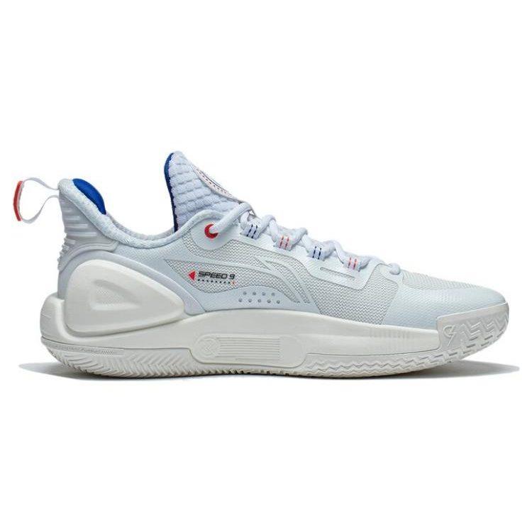 Zapatillas de Baloncesto Li Ning Speed 9 Caña Baja para Hombre Blanco Rojo ABPT001-64