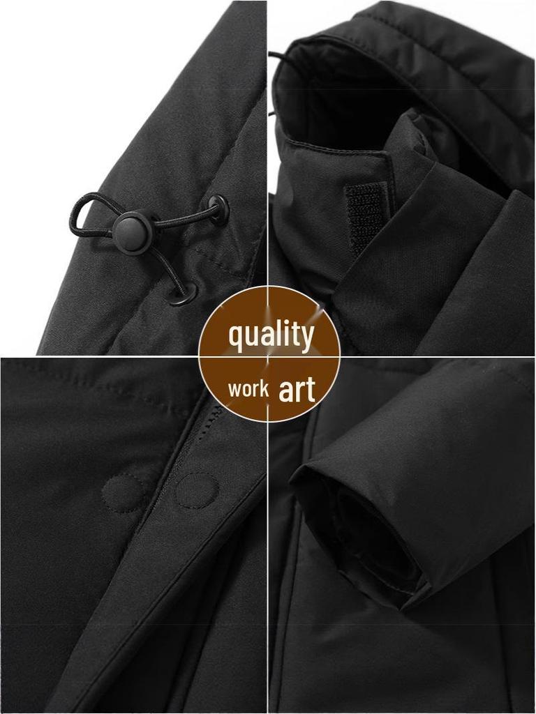 2025 Unisex Hooded Warm Winter Jacket - Long, Cold-Protection Style for Youth