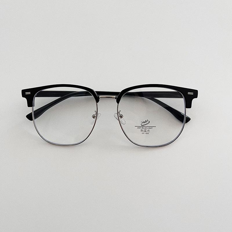 Semi-Rimless  Material Men'S Glasses Frame Square Shape Blue Light Blocking Frames For Women Glasses