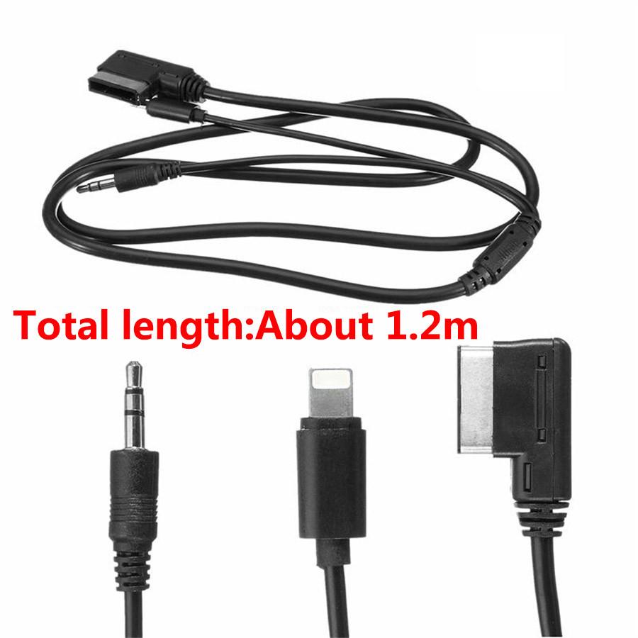 47" Car AUX Cable MMI Music Interface 8Pin For iPhone Charging For Mercedes-Benz