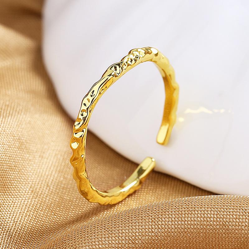 925 Sterling Silver Ring Open Adjustable Silver/Gold for Women Exquisite Student Girlfriend Jewelry Accessories Wedding Party