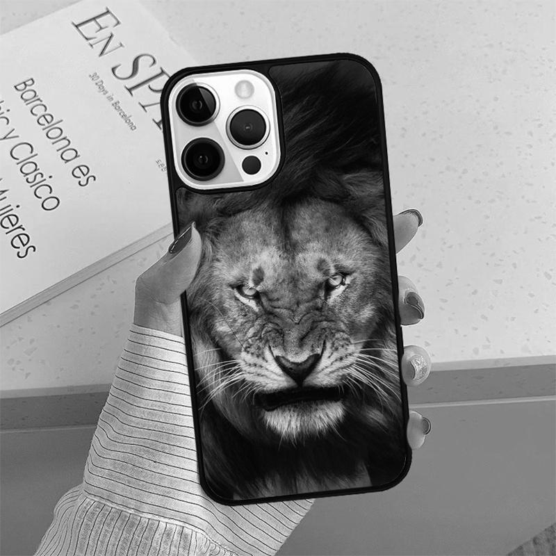 African Lion Big Cat Phone Case Cover For iPhone 17 Air 15 16 16e 14 13 Pro Max Coque 12 11 Pro Max For Apple PLUS Fundas