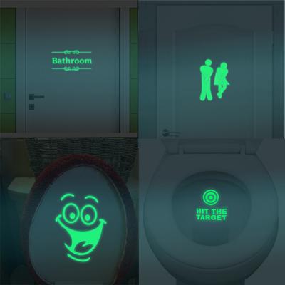 Bathroom Luminous Sticker Toilet Fluorescent Wall Sticker Removable Sticker