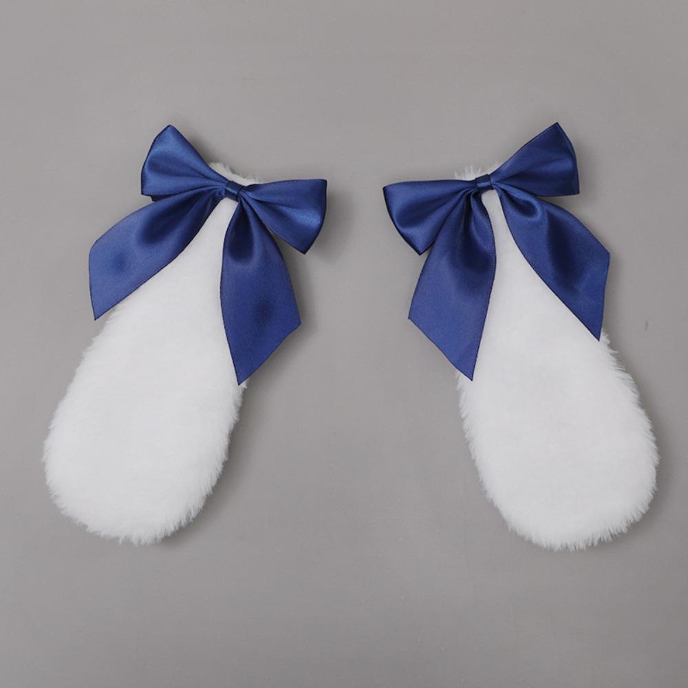 Plush Lolita Hairclips Soft Cosplay Headwear Kawaii Bunny Ears Hairpin  Party Wear