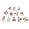 36PCS Xmas Snowmen Wood Ornaments Xmas Tree Hanging Decorations Crafts with Hemp Ropes for Winter Ho