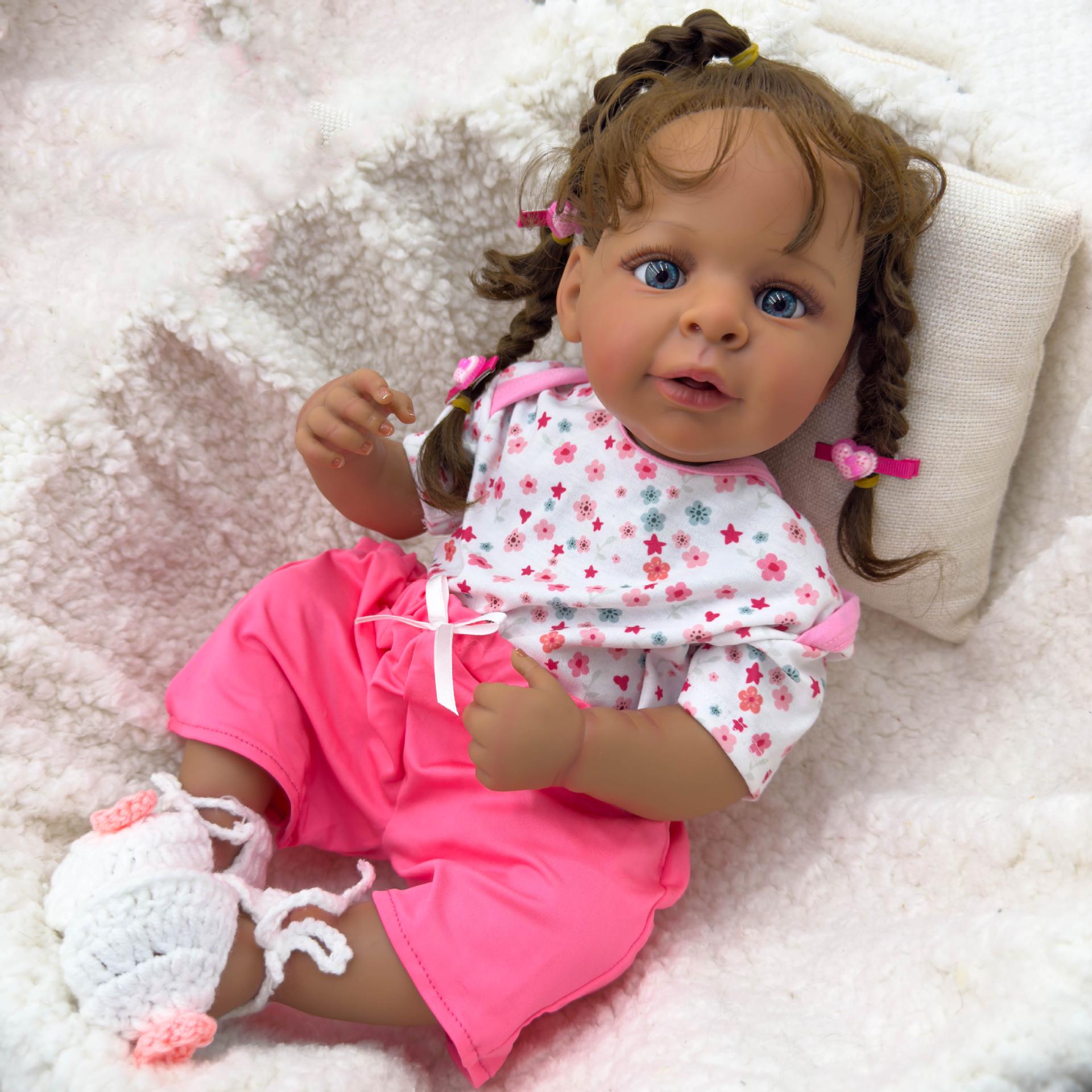 19-Inch Realistic Skin Tone Reborn Baby Doll Jaylan 49cm Full Silicone
