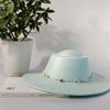 Women's Suede Wide-brimmed Fedora Hat, Western Cowboy Style, Paired with a Shell-decorated Jazz Hat, Equestrian Party Hat.