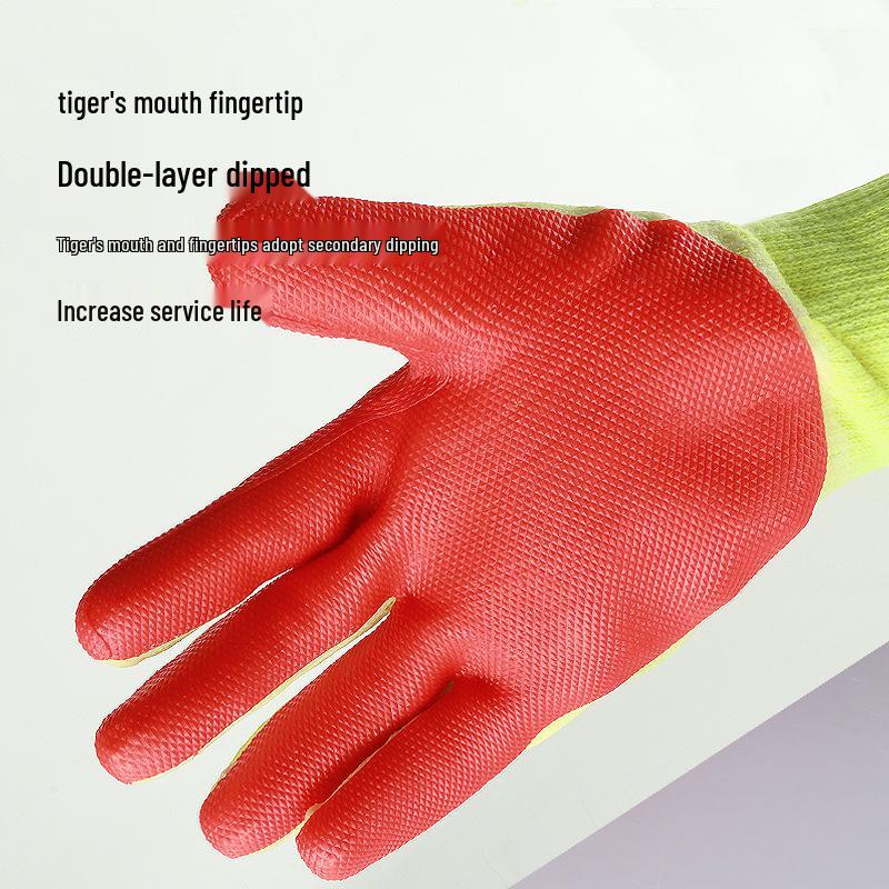 Mănuși de lucru originale Altair: Vega Rezistent la uzură, Antiderapant, Piele despărțită cauciucată, Fir de bumbac, Imersat pentru șantiere.