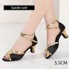 2026 Latin Dance Shoes for Women/Ladies Ballroom Tango Salsa Middle Heeled Indoor Dancing Shoes PU Latin Shoes 4colors