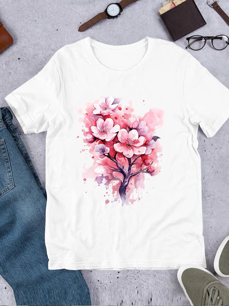 Casual Printed O-neck Printing T-shirt Clothes Ladies Butterfly Trend 90s Fashion Top Tee Short Sleeve T Women Female Clothing