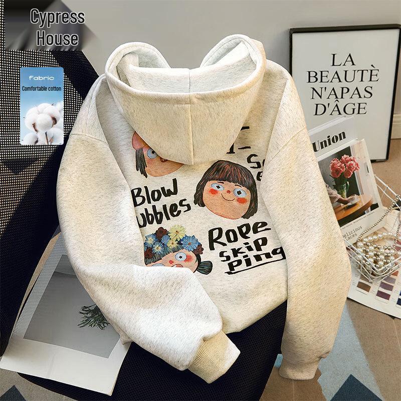 

Women s Color-Block Printed Hooded Pullover Sweatshirt One Size