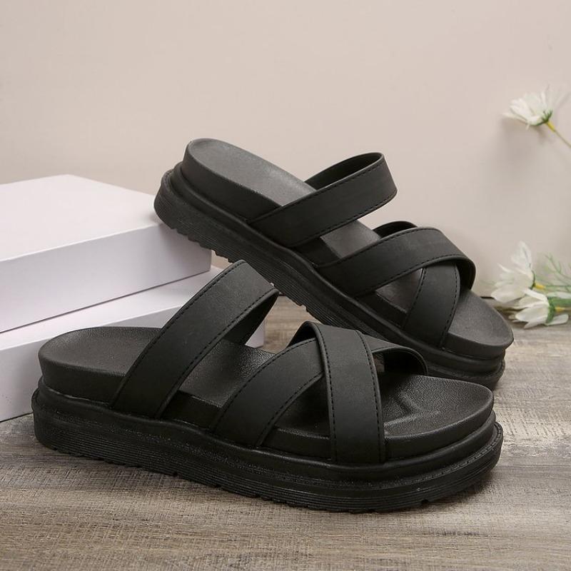 Large size platform slippers women's summer TEA explosion sandals women