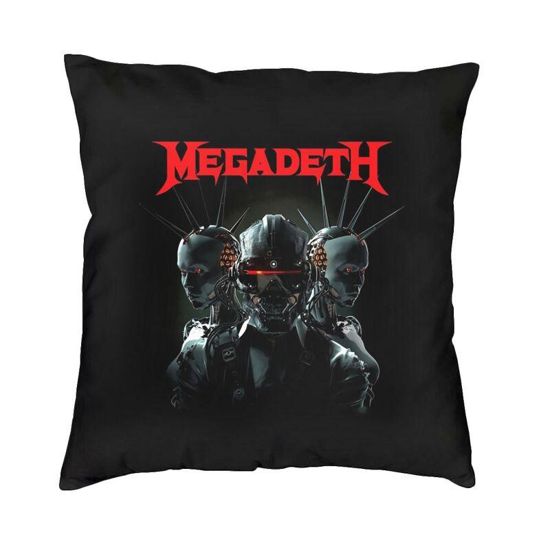 Megadeths Heavy Metal Band Square Pillow Cover Home Decorative Rock Band Cushions Throw Pillow For Sofa Double-Sided Printing