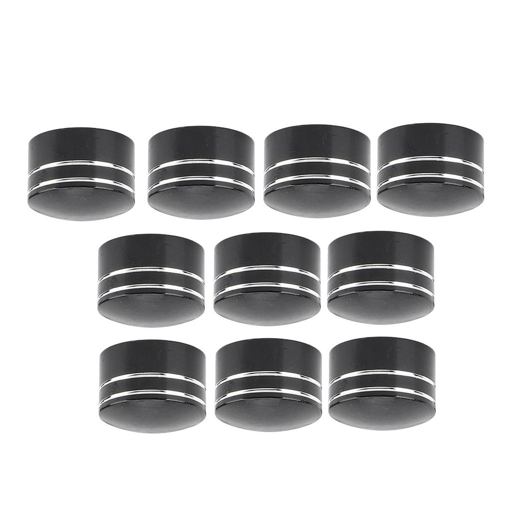 10 STÜCKE Motorrad Zylinderkopfschraubenabdeckung CNC Aluminium Schwarz Rund Gerillt Motor Schraube Topper Abdeckungen Kappen