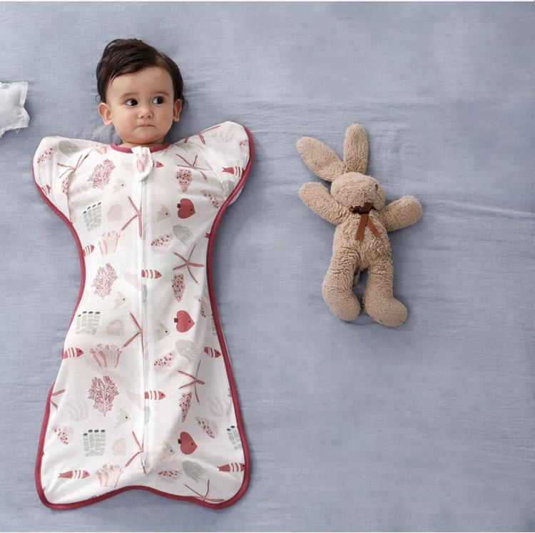 Newborn Anti-Startle Swaddle Sleeping Bag with Stretch Sleeves