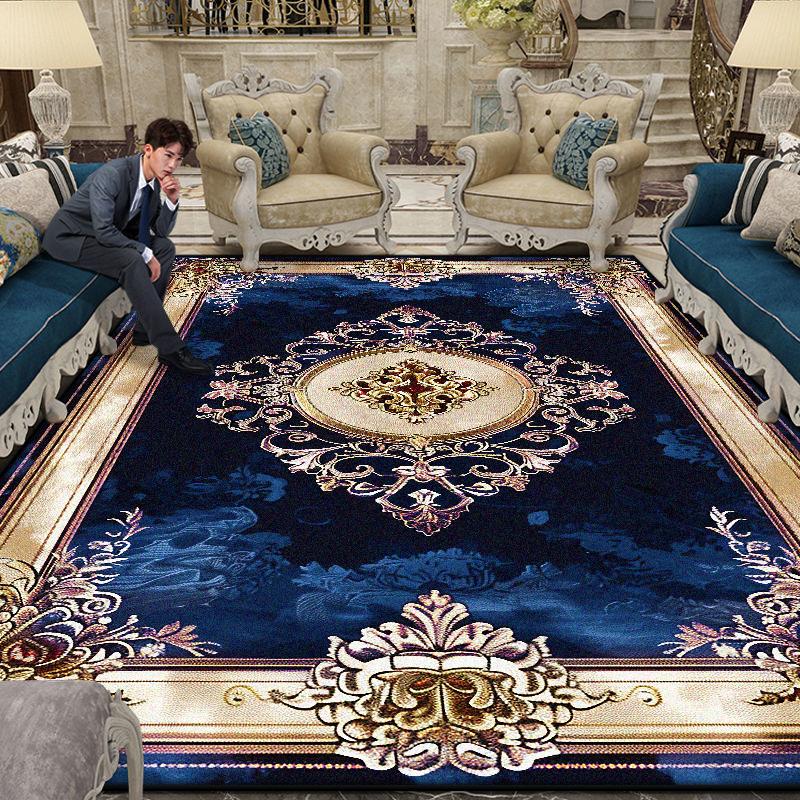 Velkoplošný Nádherný Koberec Obývací Pokoj Evropská Dekorace Konferenční Stolek Podložka na Podlahu Protiskluzový Ložnice Šatna Koberce Přizpůsobitelné