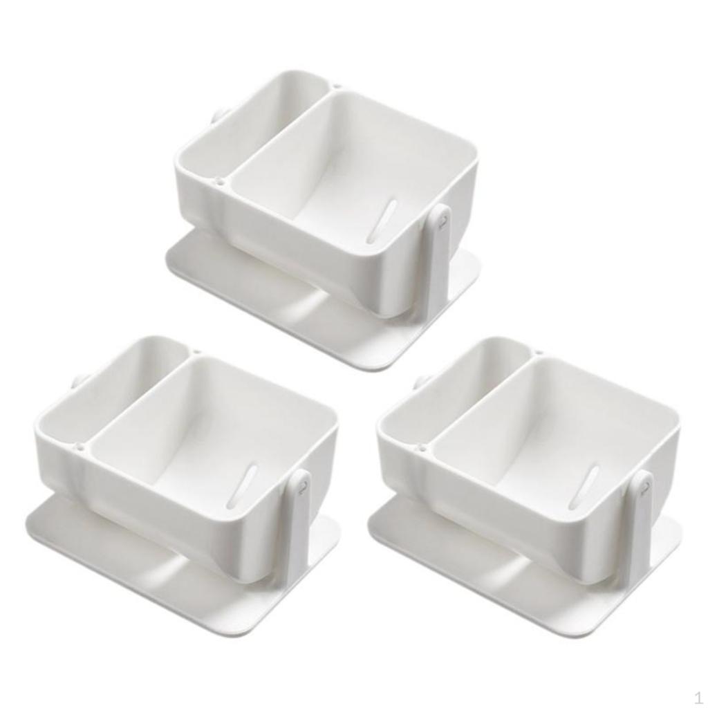 Rotating Makeup Sponge Holder, Breathable Organizer and Storage Box for Bathroom Vanity White 1