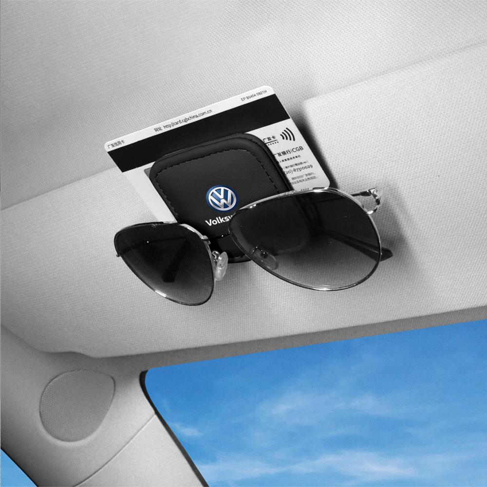 Car Sun Visor Glasses Sunglasses Clip Card Ticket Holder For VW Volkswagen Golf Polo Passat Jetta Interior Mouldings KSDE-U54 Zj8