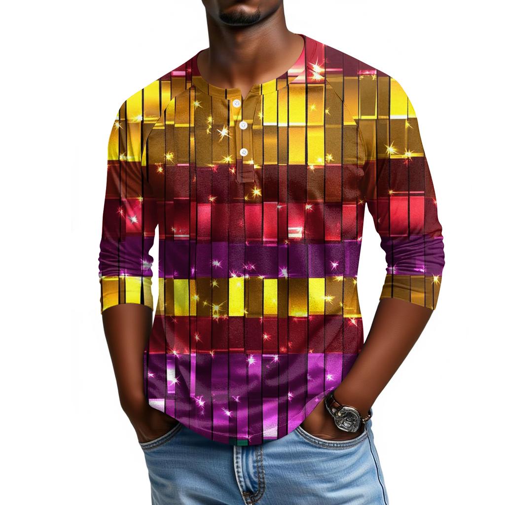 Men's Raglan Sleeve Three-quarter Sleeve Top