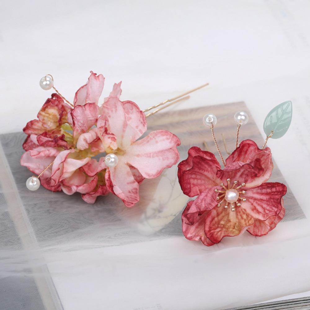 

Искусственный цветок Цветочная шпилька Вилки Кисточка Ханфу Аксессуары для волос Очаровательная заколка для волос Вилка Ханфу 6