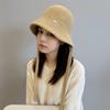 Wool Blend Fisherman Hat Knitted Woolen Basin Hat New Girl's Hat  Autumn Winter