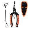 Selco Fishing Pliers Non Slip Handle Multi Tool Hook Remover with Line Cutter Split Ring Opener