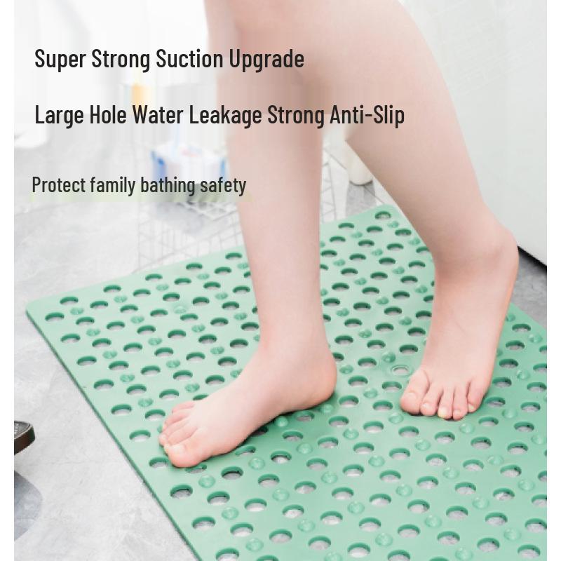 Square Non-Slip Eco-Friendly Bath Mat with Suction Cups and Massage Surface
