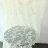 White Lace Wedding Tablecloth & Curtain Fabric - French Country Style Dessert Table Skirt & Photo Background Gauze.