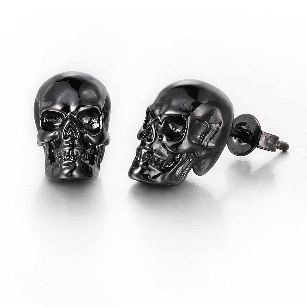 Skull Stud Earrings for Women Men Punk Hip-hop Creative Skeleton Ear Accessories Jewelry Halloween Party Gift OHE189