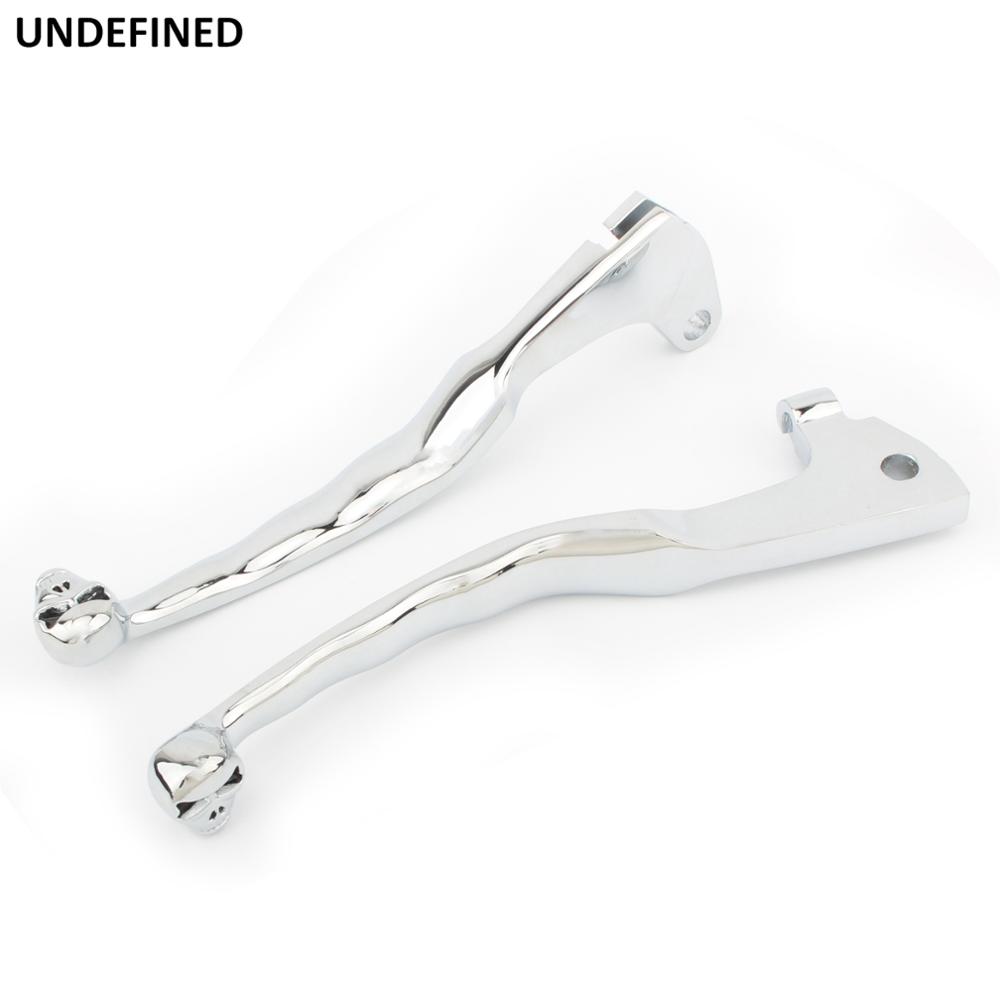 Chrome Skull Motorcycle Brake Clutch Lever Shifter Lever for Yamaha XV Virago 250 535 700 750 1000 1100 1985-1999 1998 1997