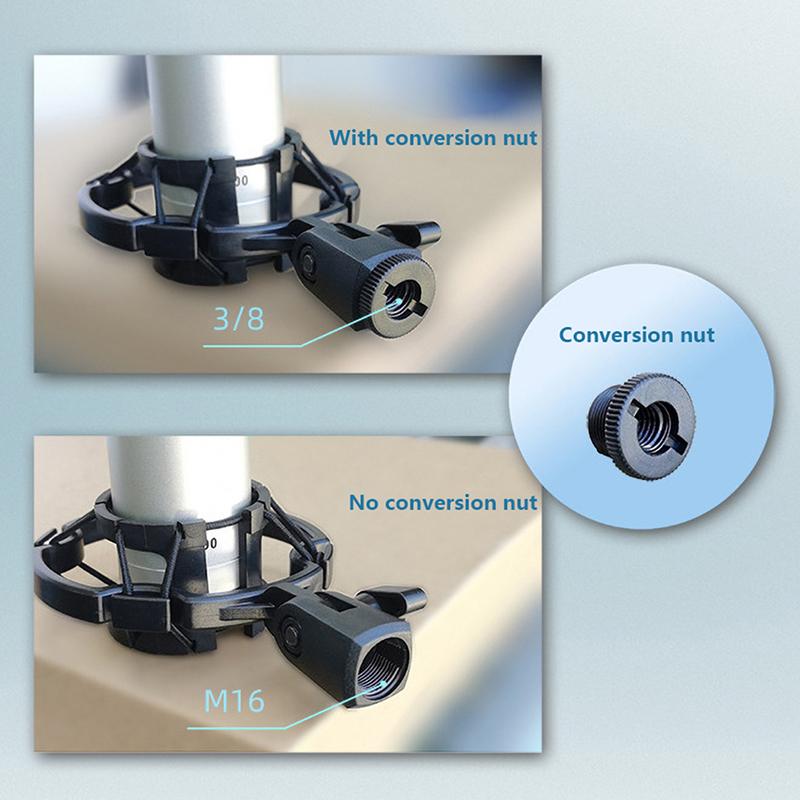 Shock Mount Holder Studio Recording Bracket For Large Mic Clip Black