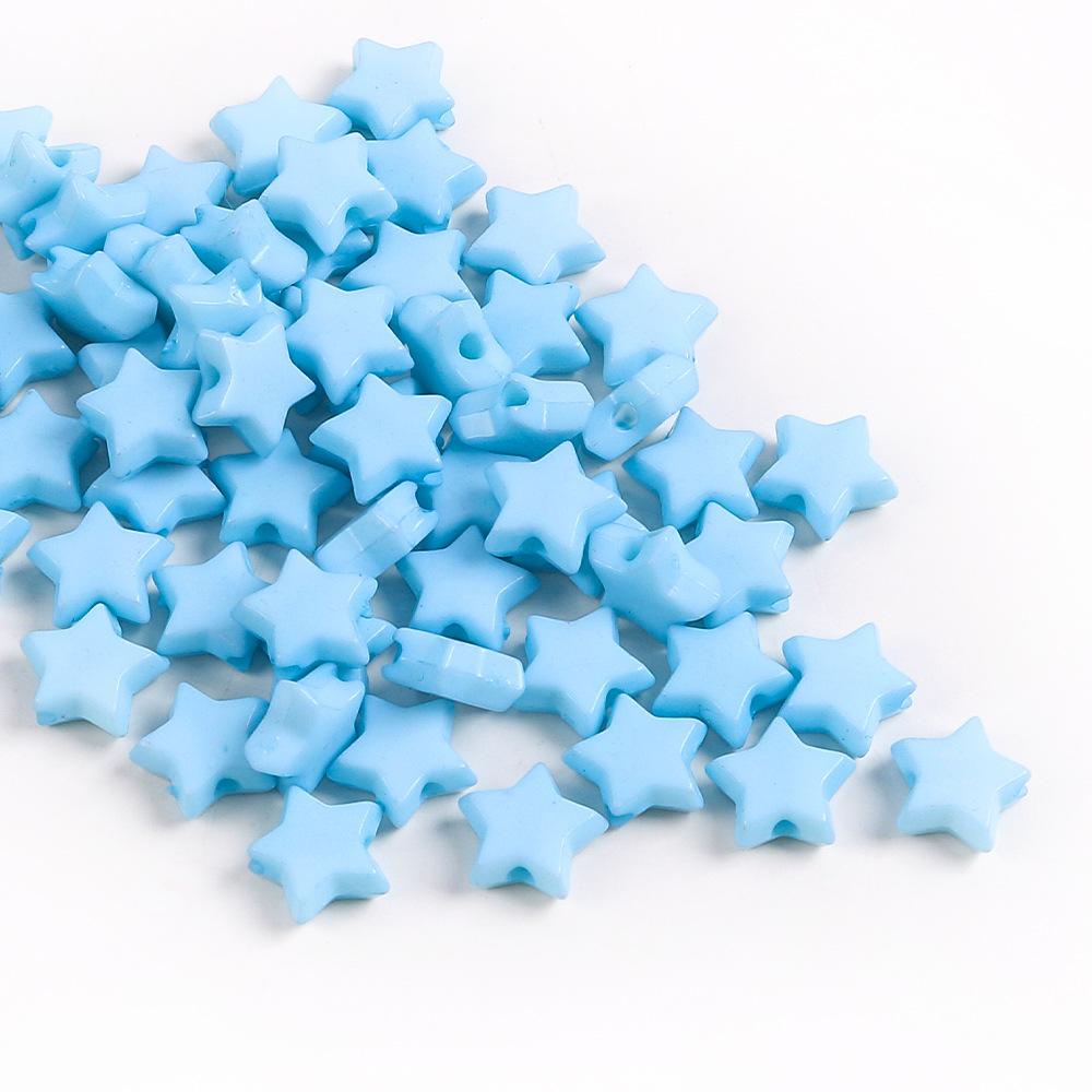 Akrylová 9mm Korálka Pentagram Jednofarebná Korálka Hviezda Voľná Korálka Korálka Korálka Membrána DIY Náhrdelník Náramok Šperkové Doplnky