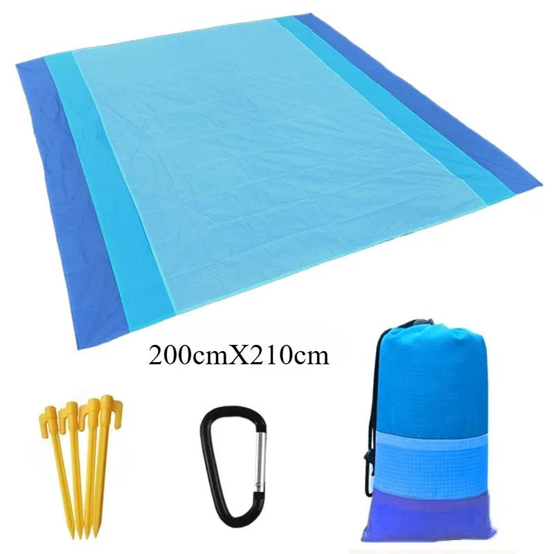 

200x210 см водонепроницаемый карманный пляжный коврик складной кемпинговый коврик без песка портативный легкий коврик для пикника на открытом воздухе 200cm x 210cm
